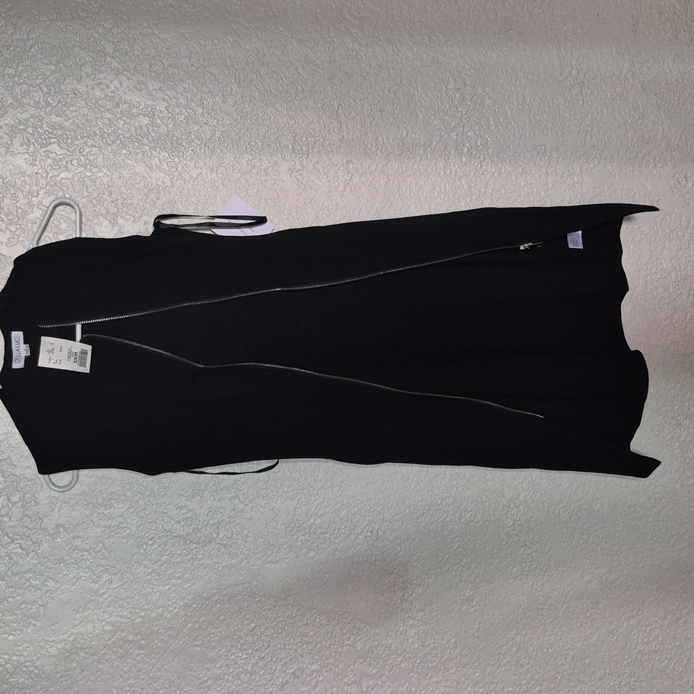 Black Midi Dress with Zipper